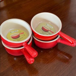 Le Creuset French onion soup bowls